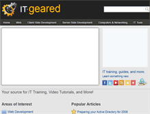 Tablet Screenshot of itgeared.com